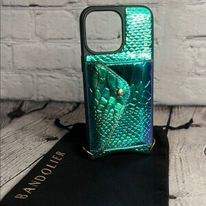 Bandolier Iridescent Green Phone Case with Card Holder